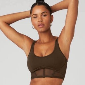 ALO Yoga Olive Mesh Tank Top